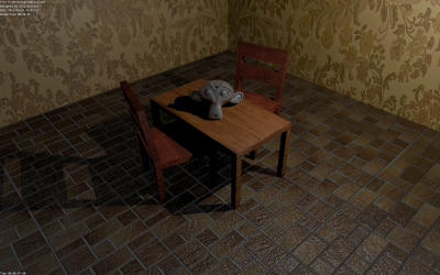 render showing textures and normal mapping